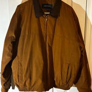 Aberdeen Collection Men’s Classic Tan Bomber Jacket (Large)